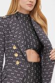 Піджак Elisabetta Franchi колір чорний двобортний візерунок (3466599)