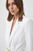 Піджак Elisabetta Franchi колір білий однобортний однотонна