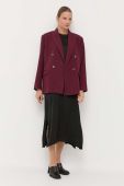 Піджак 2NDDAY колір бордовий двобортний однотонна