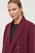 Піджак 2NDDAY колір бордовий двобортний однотонна