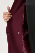 Піджак 2NDDAY колір бордовий двобортний однотонна