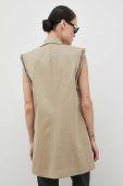 Безрукавка 2NDDAY колір бежевий однобортний