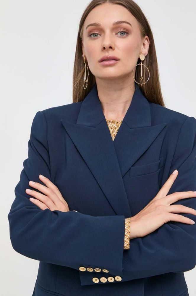 Піджак MICHAEL Michael Kors колір синій двобортний однотонна (3541860) фото 4