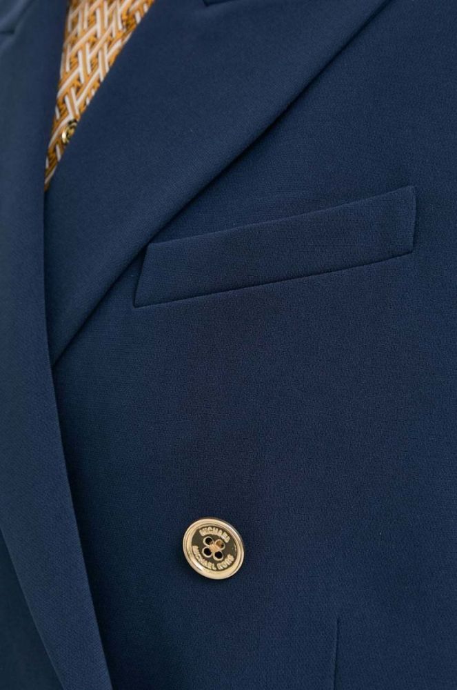 Піджак MICHAEL Michael Kors колір синій двобортний однотонна (3541860) фото 5