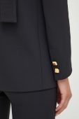 Піджак Elisabetta Franchi колір чорний двобортний однотонна (3638776)
