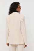 Піджак Twinset колір бежевий однобортний