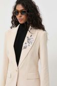 Піджак Twinset колір бежевий однобортний