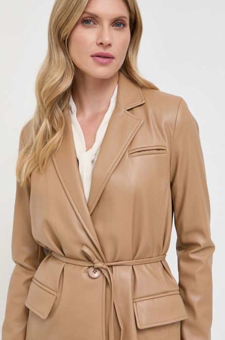 Піджак Twinset колір бежевий однобортний однотонна (3454415)
