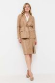 Піджак Twinset колір бежевий однобортний однотонна (3454415)