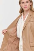 Піджак Twinset колір бежевий однобортний однотонна (3454415)