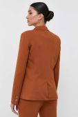 Піджак Twinset колір коричневий однобортний однотонна