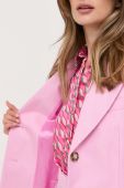 Піджак Victoria Beckham колір рожевий однобортний однотонна