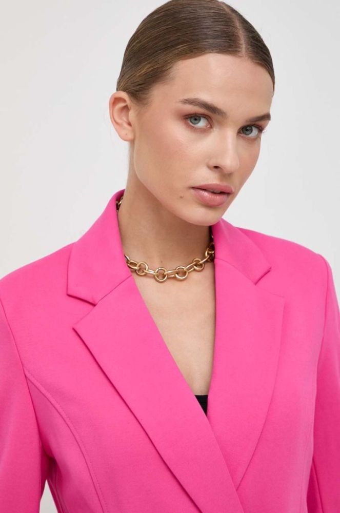 Піджак Guess колір рожевий двобортний однотонна фото 4