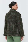 Куртка з домішкою вовни Luisa Spagnoli колір зелений перехідна oversize