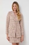 Піджак з домішкою вовни Luisa Spagnoli однобортний візерунок колір барвистий (3686408)