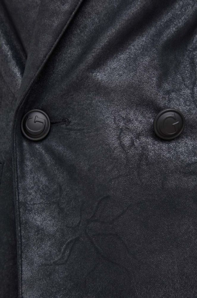 Піджак Guess колір чорний двобортний візерунок фото 5