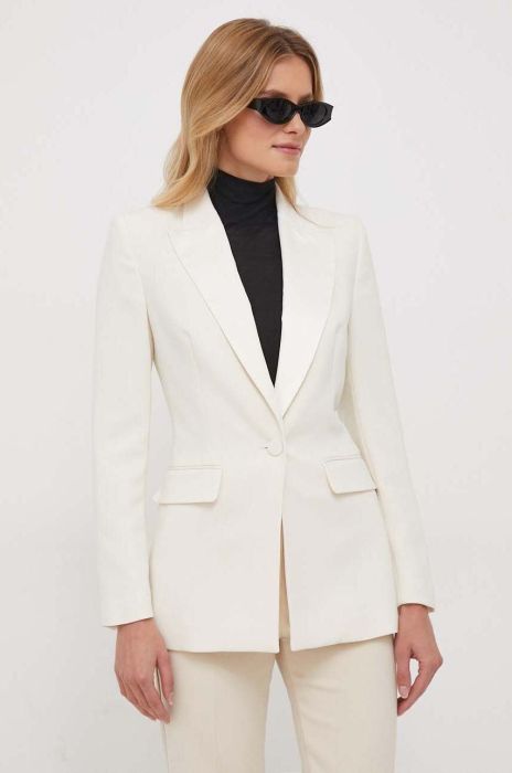 Піджак United Colors of Benetton колір бежевий однобортний однотонна