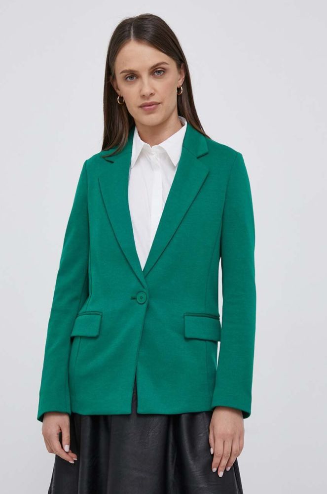 Піджак United Colors of Benetton колір зелений однобортний однотонна (3466616)