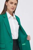 Піджак United Colors of Benetton колір зелений однобортний однотонна (3466616)