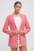 Піджак United Colors of Benetton колір рожевий однобортний однотонна (3648172)