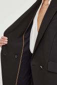 Піджак BOSS колір чорний двобортний однотонна