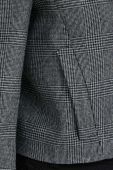 Піджак з домішкою вовни Pinko колір сірий однобортний візерунок