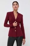 Піджак Pinko колір бордовий однобортний однотонна
