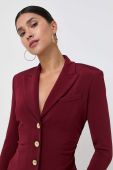 Піджак Pinko колір бордовий однобортний однотонна