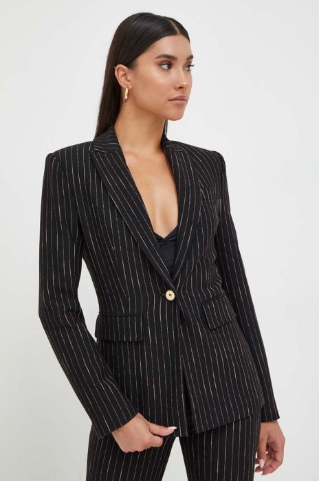 Піджак Pinko колір чорний однобортний візерунок (3588560)