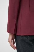 Піджак з домішкою вовни Patrizia Pepe колір бордовий однобортний однотонна