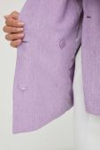Піджак Patrizia Pepe колір фіолетовий двобортний однотонна (3648186)