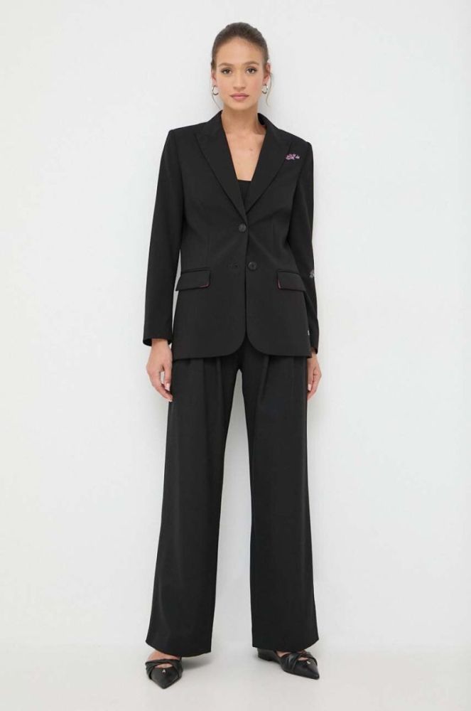 Піджак Twinset колір чорний однобортний фото 2