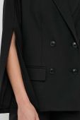Піджак з домішкою вовни Twinset колір чорний двобортний однотонна (3621933)