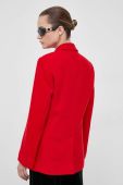 Вовняний піджак MAX&Co. колір червоний двобортний однотонна