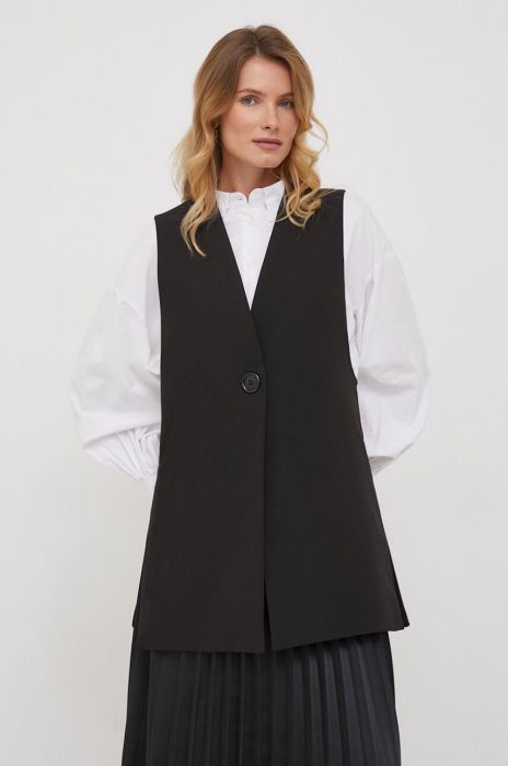 Безрукавка Artigli колір чорний однобортний