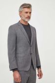 Костюм BOSS чоловічий колір сірий візерунок