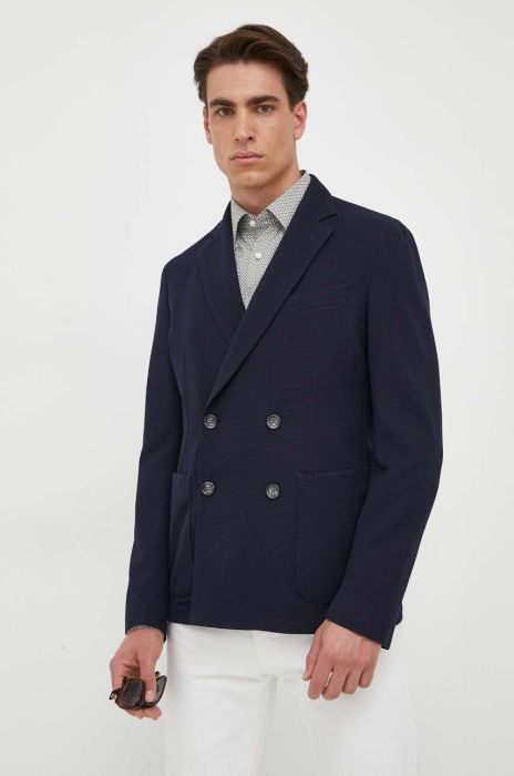 Вовняний піджак BOSS колір синій