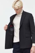 Вовняний піджак HUGO колір чорний (3486077)