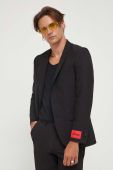 Вовняний піджак HUGO колір чорний (3462695)