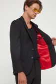 Вовняний піджак HUGO колір чорний (3462695)