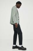 Піджак з домішкою вовни HUGO колір зелений