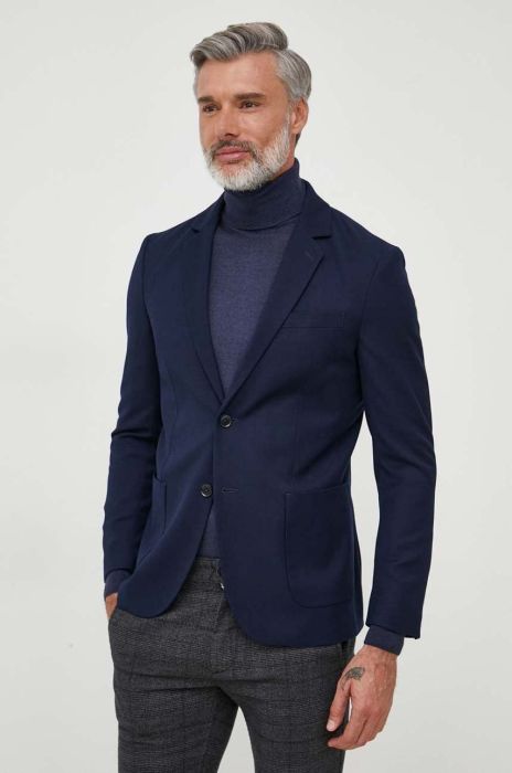 Піджак з вовною Liu Jo колір синій