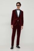 Піджак BOSS чоловіча колір бордовий