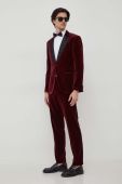 Піджак BOSS чоловіча колір бордовий