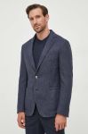 Вовняний піджак BOSS колір блакитний