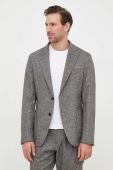 Вовняний піджак BOSS колір сірий (3591368)