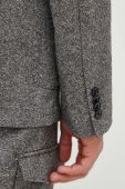 Вовняний піджак BOSS колір сірий (3591368)