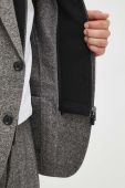 Вовняний піджак BOSS колір сірий (3591368)