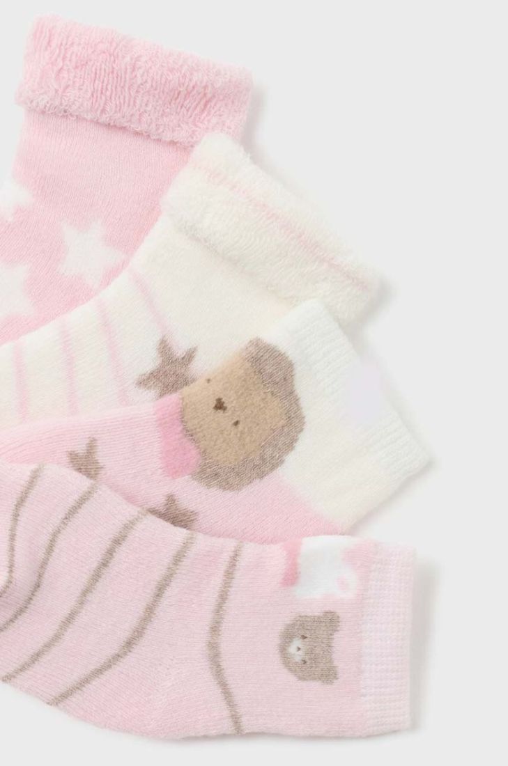 Шкарпетки для немовлят Mayoral Newborn 4-pack колір рожевий (3415726)