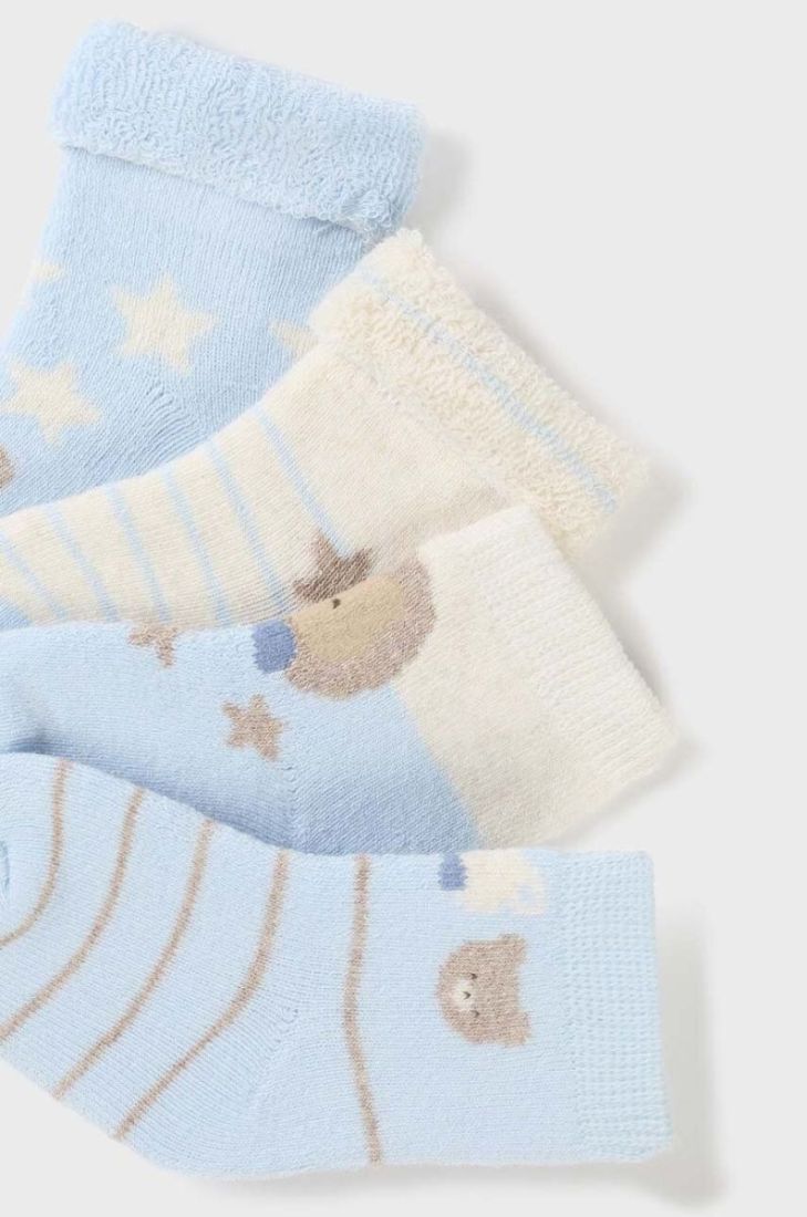 Шкарпетки для немовлят Mayoral Newborn 4-pack колір блакитний (3415700)